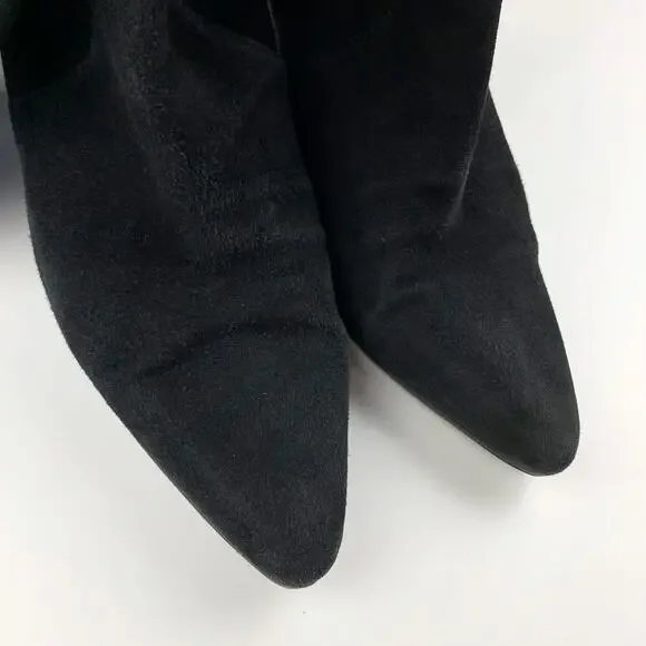 Stuart Weitzman Boots Black Suede Tall Knee High Heeled Women's 7.5 - Picture 3 of 11